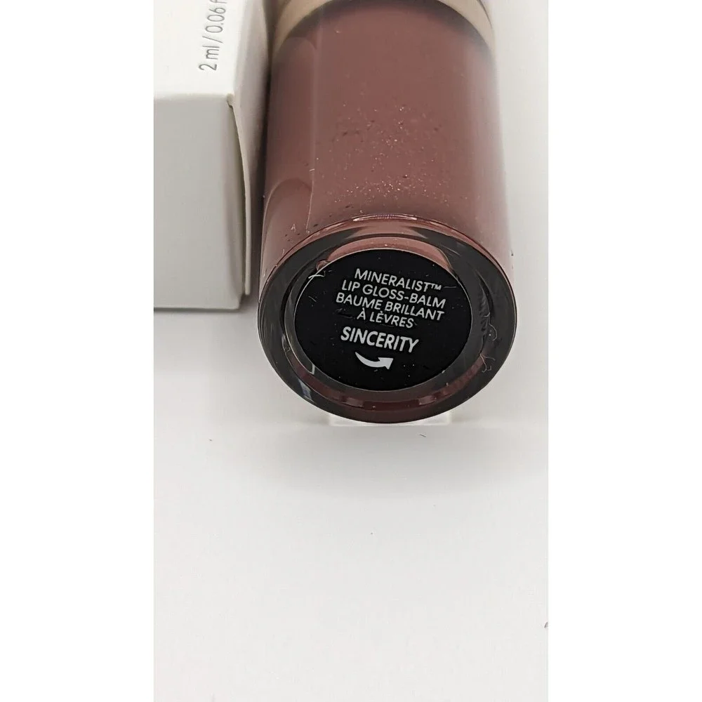 2x BareMinerals Mineralist Lip Gloss Balm‎ Mini in SINCERITY .06oz New in Box